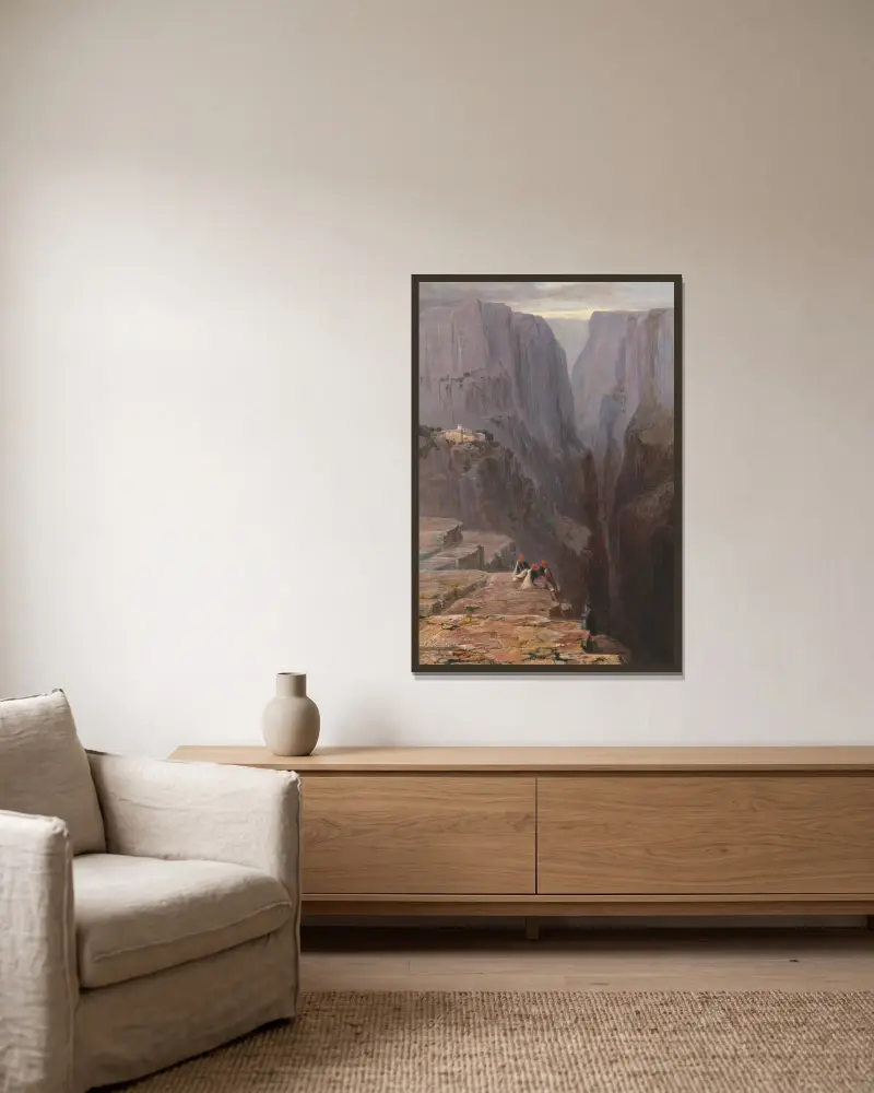 Zagori, Řecko, Edward Lear v rámu na stěně