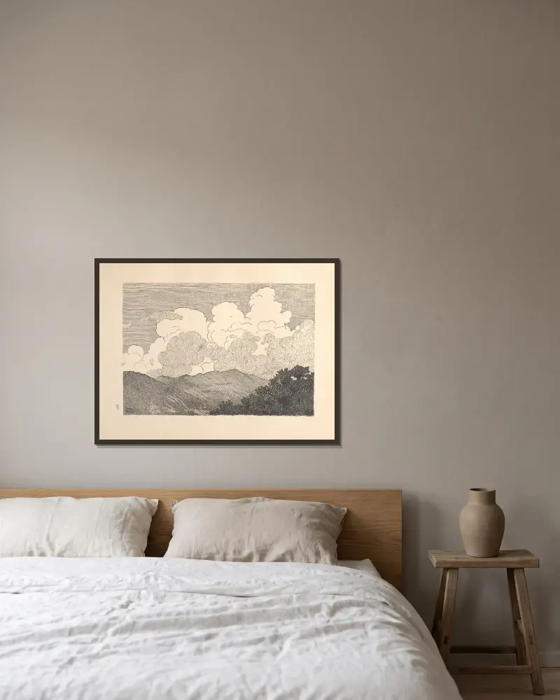 Liebe Pl.8 von Edward Okuń gerahmt an einer Wand