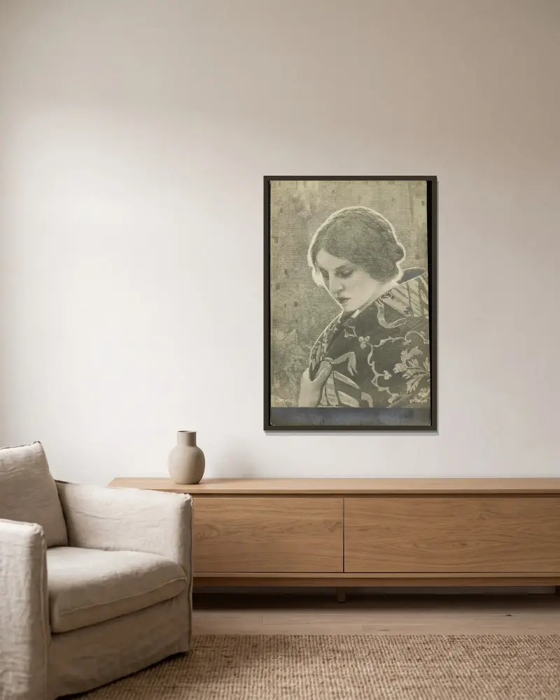 Oremus von Edward Okuń gerahmt an einer Wand