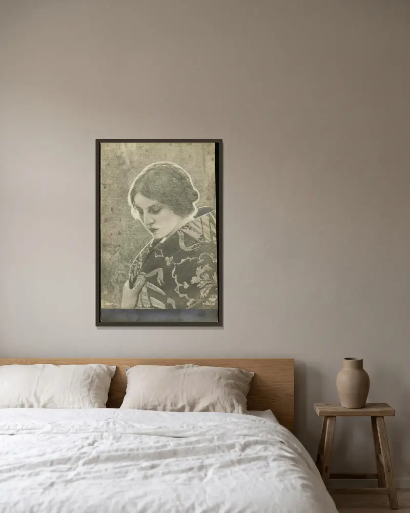 Oremus von Edward Okuń gerahmt an einer Wand