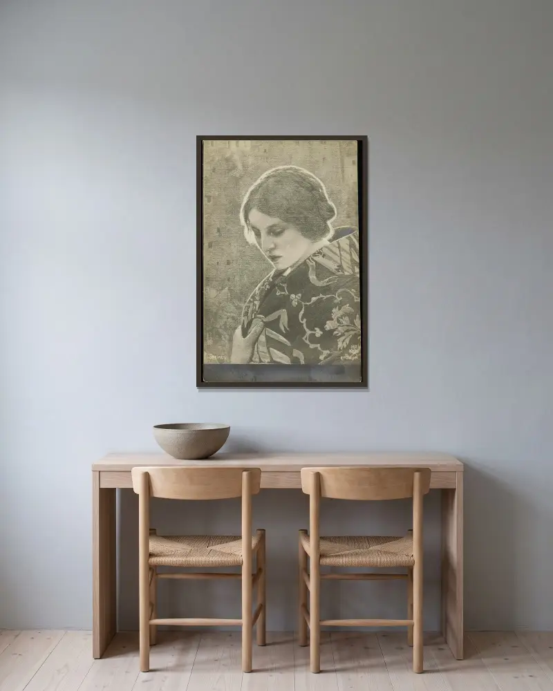 Oremus von Edward Okuń gerahmt an einer Wand