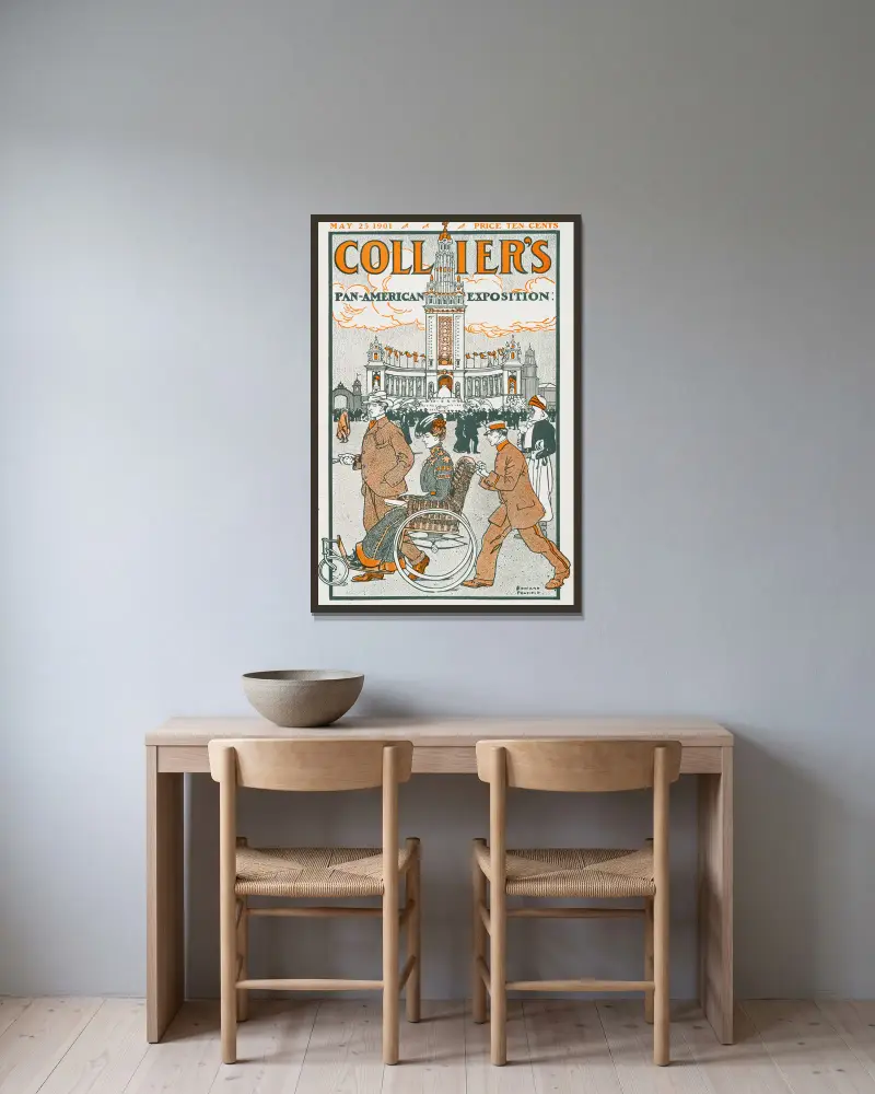 Collier's, Pan-American Exposition von Edward Penfield gerahmt an einer Wand