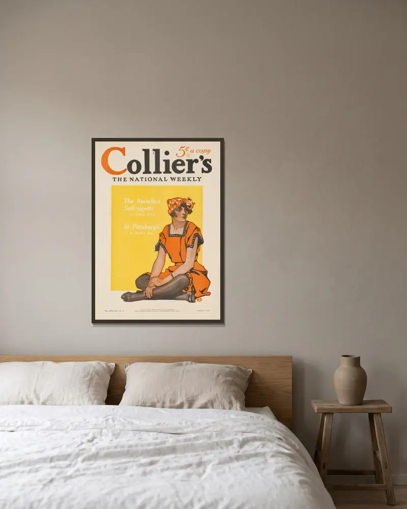 Collier’s, the national weekly av Edward Penfield inramad på en vägg