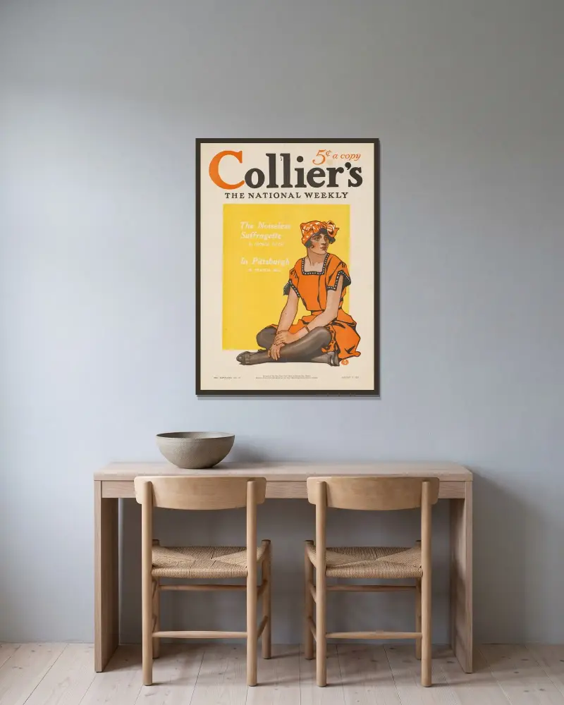 Collier’s, the national weekly av Edward Penfield inramad på en vägg