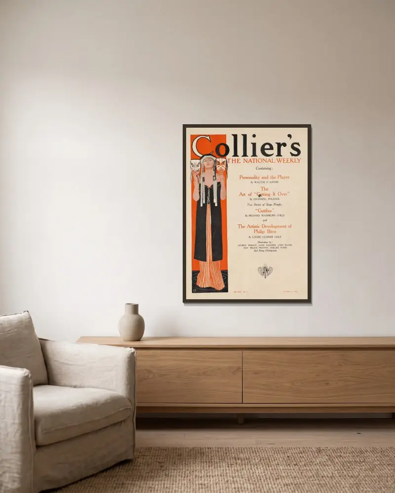 Collier’s, the national weekly av Edward Penfield inramad på en vägg