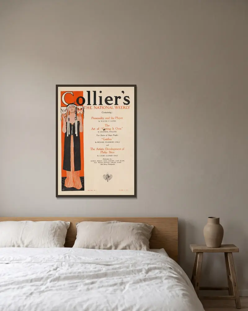 Collier’s, the national weekly av Edward Penfield inramad på en vägg