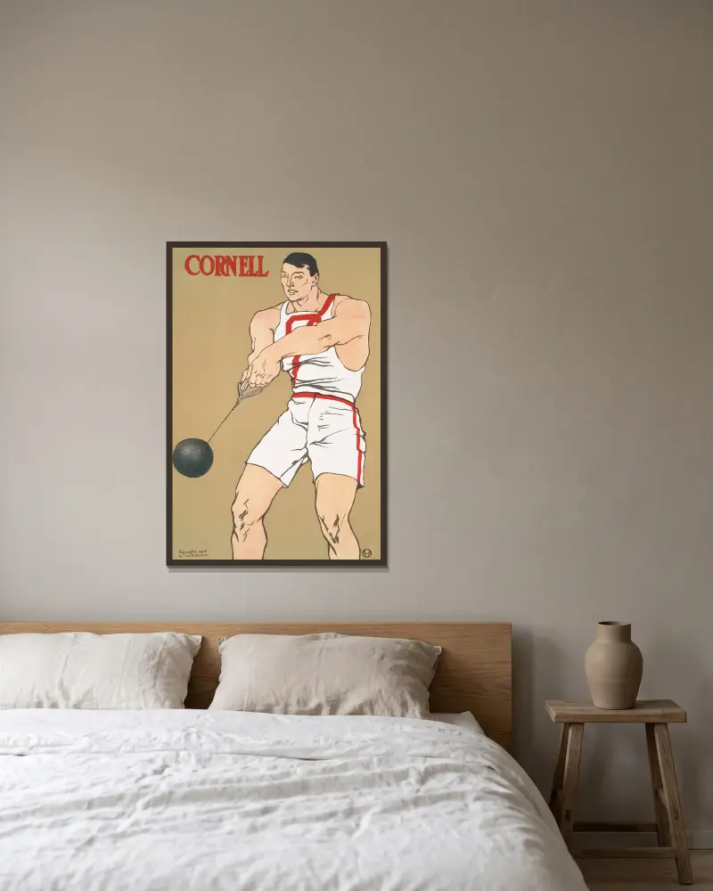 Cornell, 1908 – Nr. 3 von Edward Penfield gerahmt an einer Wand