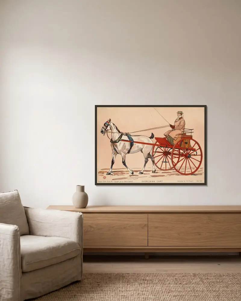 Übungswagen von Edward Penfield gerahmt an einer Wand