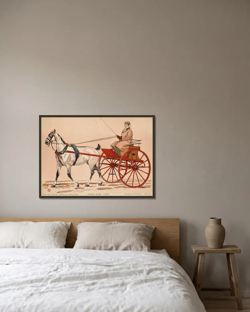 Übungswagen von Edward Penfield gerahmt an einer Wand