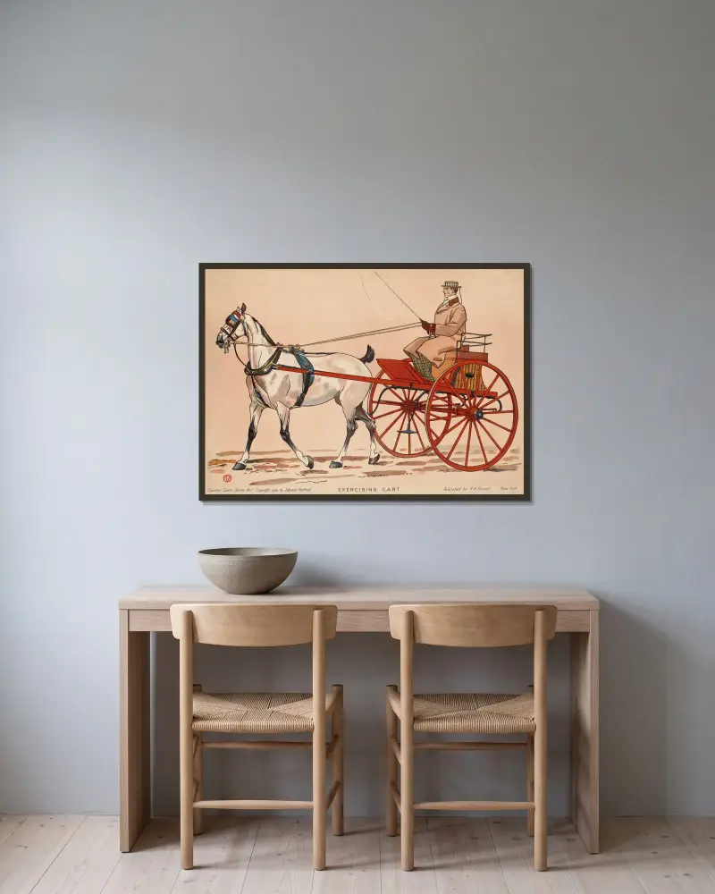 Übungswagen von Edward Penfield gerahmt an einer Wand