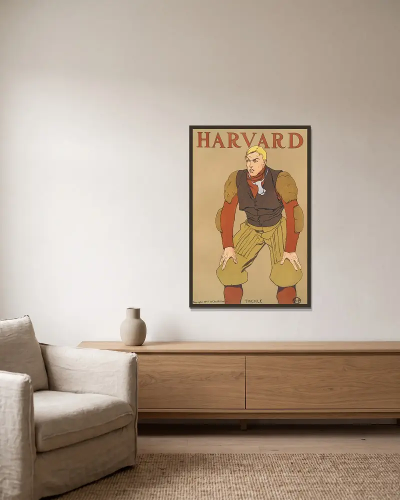 Harvard von Edward Penfield gerahmt an einer Wand
