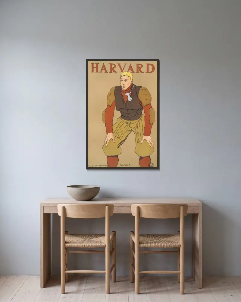 Harvard von Edward Penfield gerahmt an einer Wand
