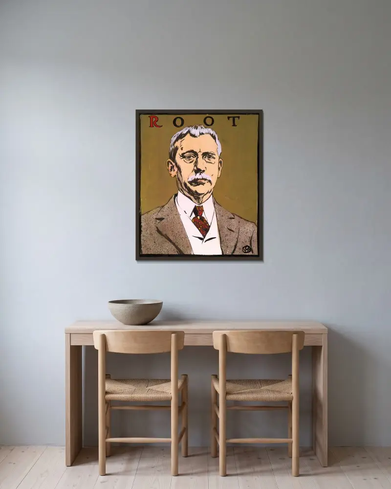 Root von Edward Penfield gerahmt an einer Wand