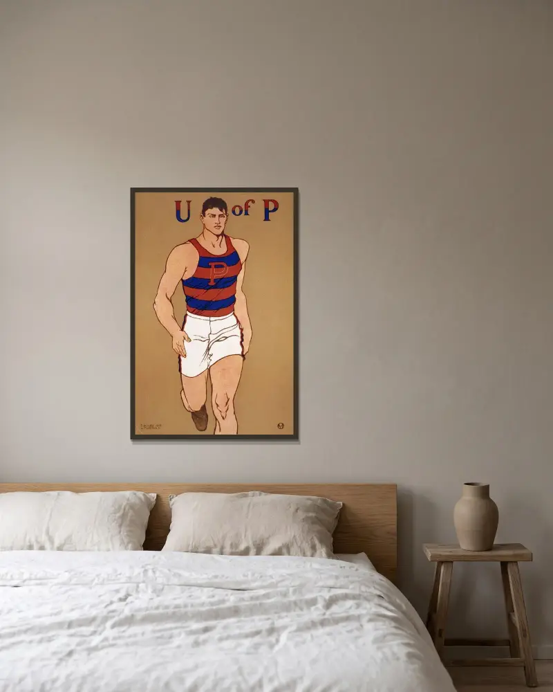 U of P av Edward Penfield inramad på en vägg