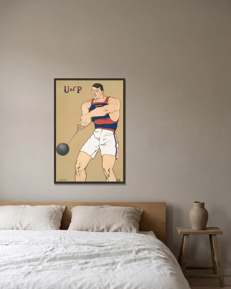 U of P av Edward Penfield inramad på en vägg