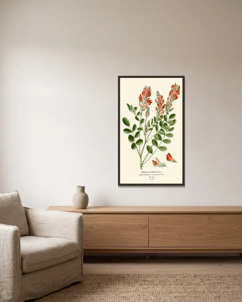 French Honeysuckle av Edward Step inramad på en vägg