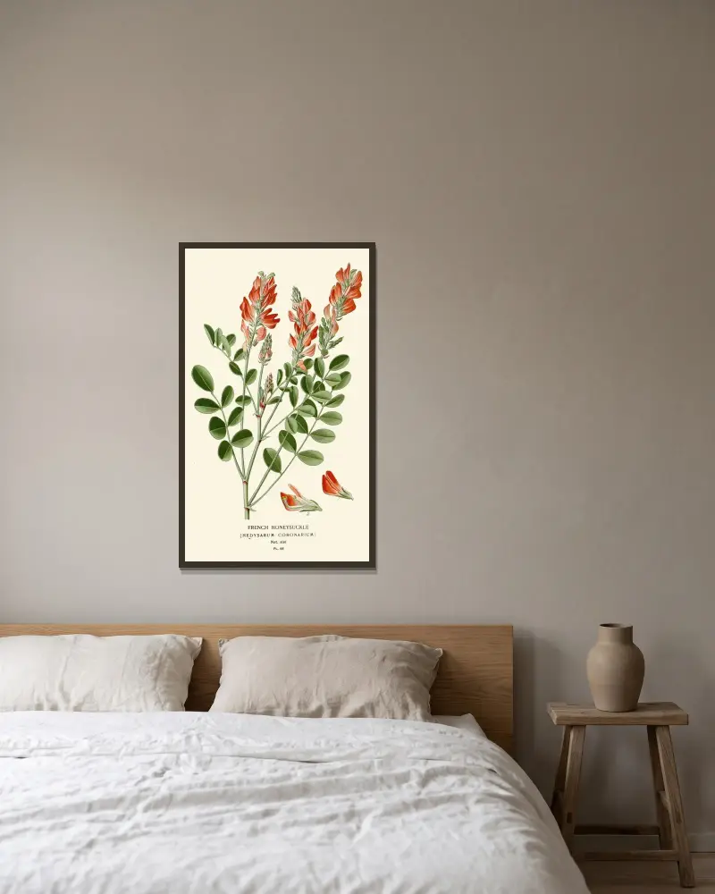 French Honeysuckle av Edward Step inramad på en vägg