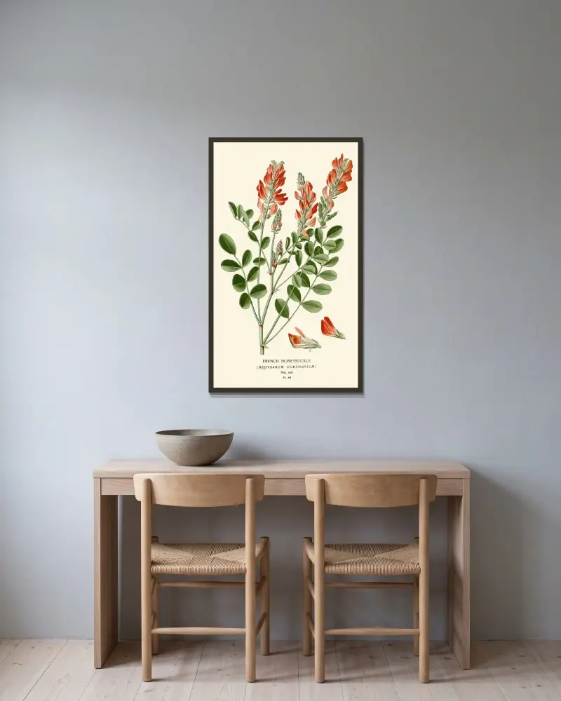 French Honeysuckle av Edward Step inramad på en vägg