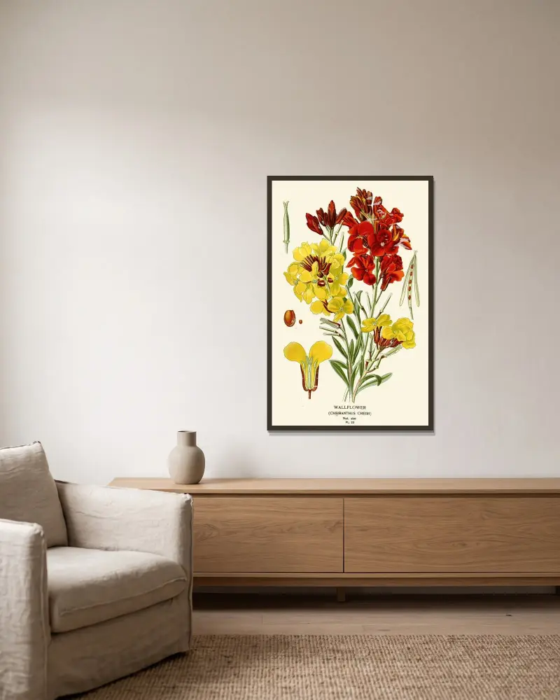 Goldlack von Edward Step gerahmt an einer Wand