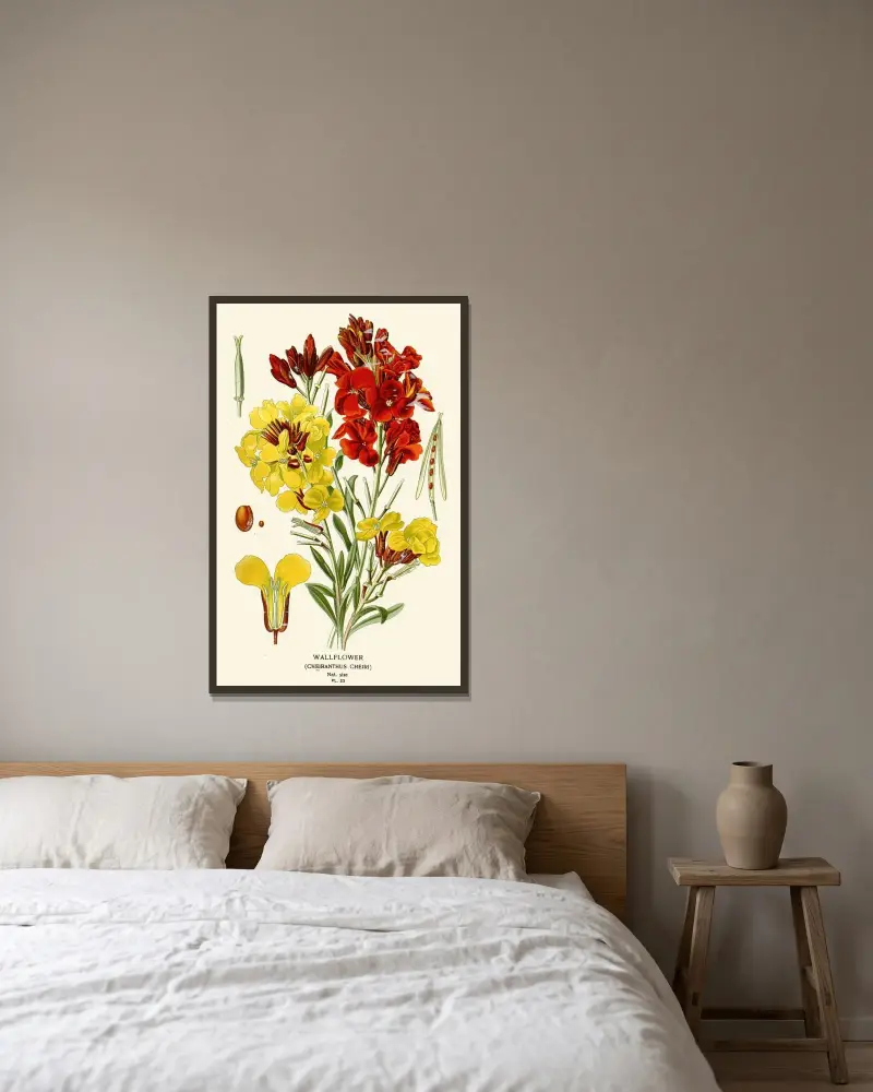 Goldlack von Edward Step gerahmt an einer Wand