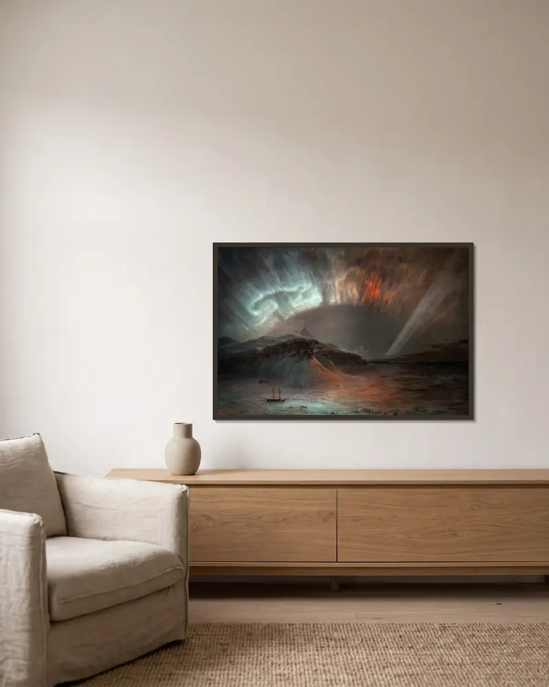 Polární záře, Frederic Edwin Church v rámu na stěně