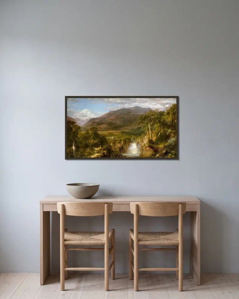 Serce Andów, Frederic Edwin Church w ramie na ścianie