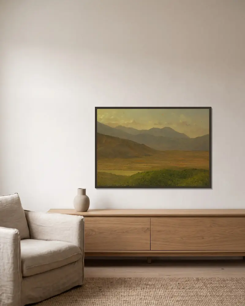 Krajina VII, Frederic Edwin Church v rámu na stěně