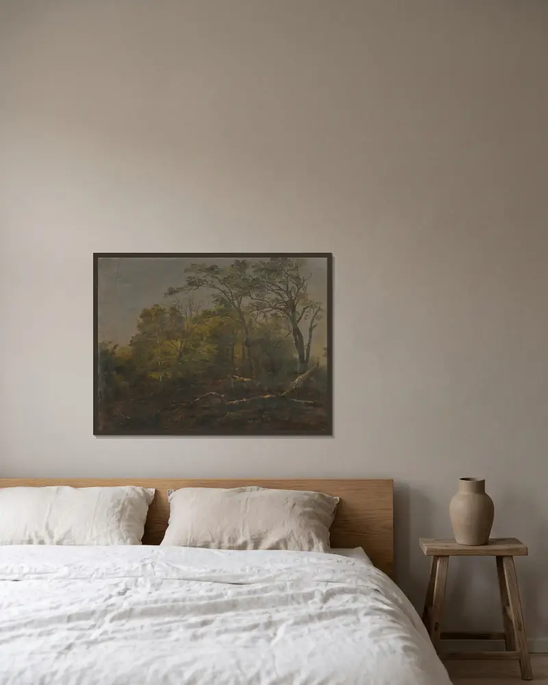 Maine Woods von Frederic Edwin Church gerahmt an einer Wand