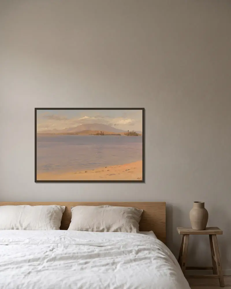Mount Katahdin z jeziora Millinocket, Frederic Edwin Church w ramie na ścianie
