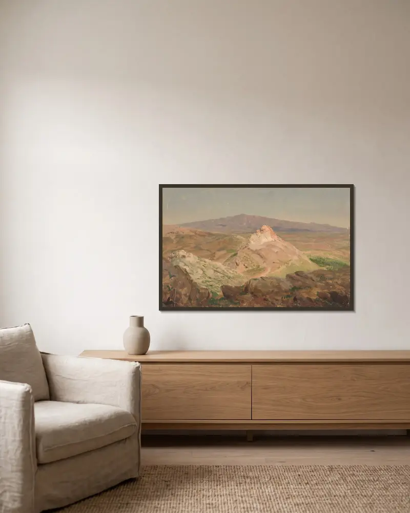 Mount Pentelicus von Frederic Edwin Church gerahmt an einer Wand