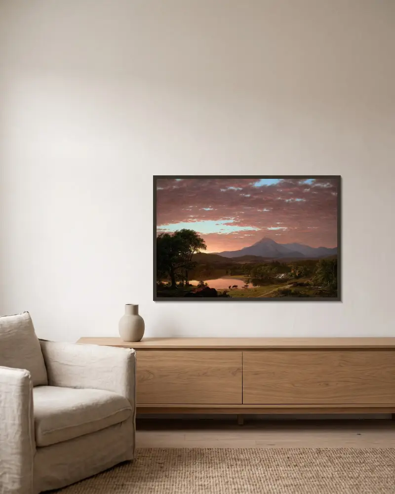 Mt. Ktaadn von Frederic Edwin Church gerahmt an einer Wand