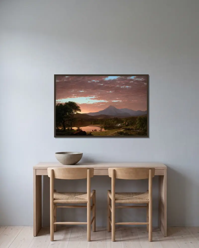 Mt. Ktaadn von Frederic Edwin Church gerahmt an einer Wand