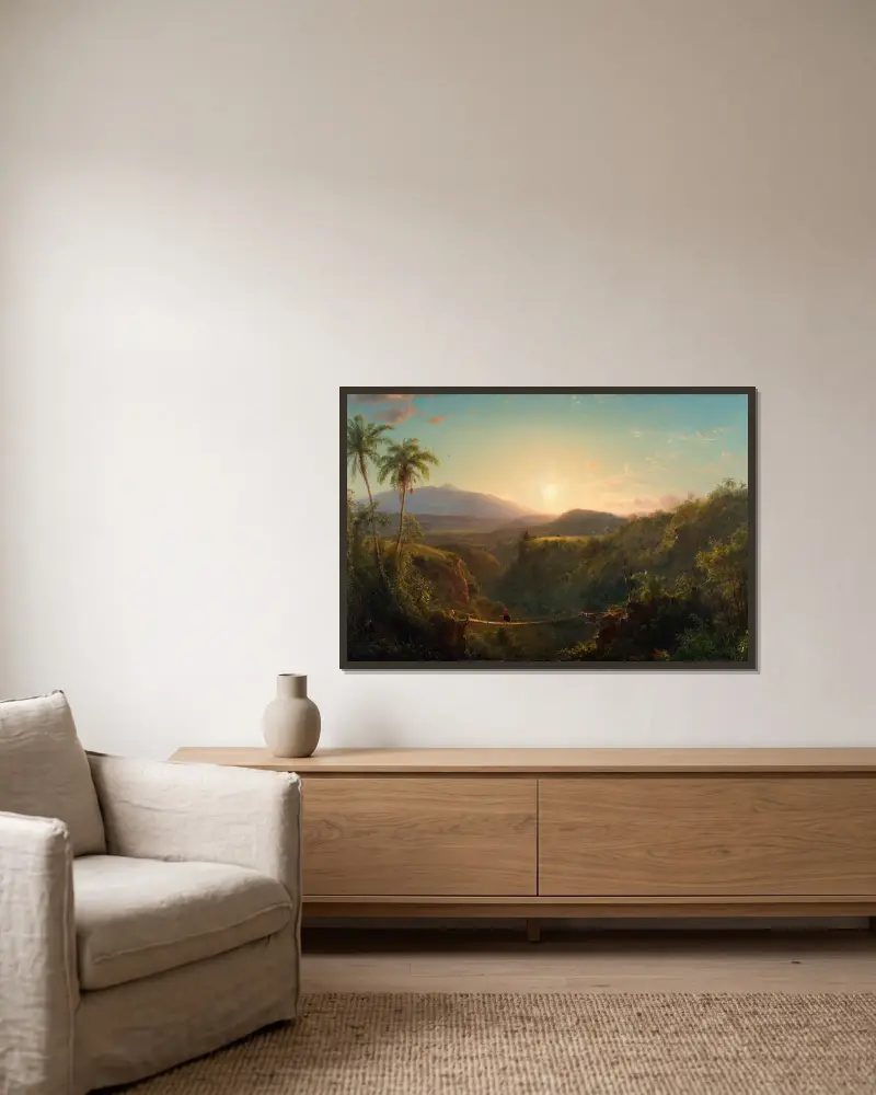 Pichincha, Frederic Edwin Church v rámu na stěně
