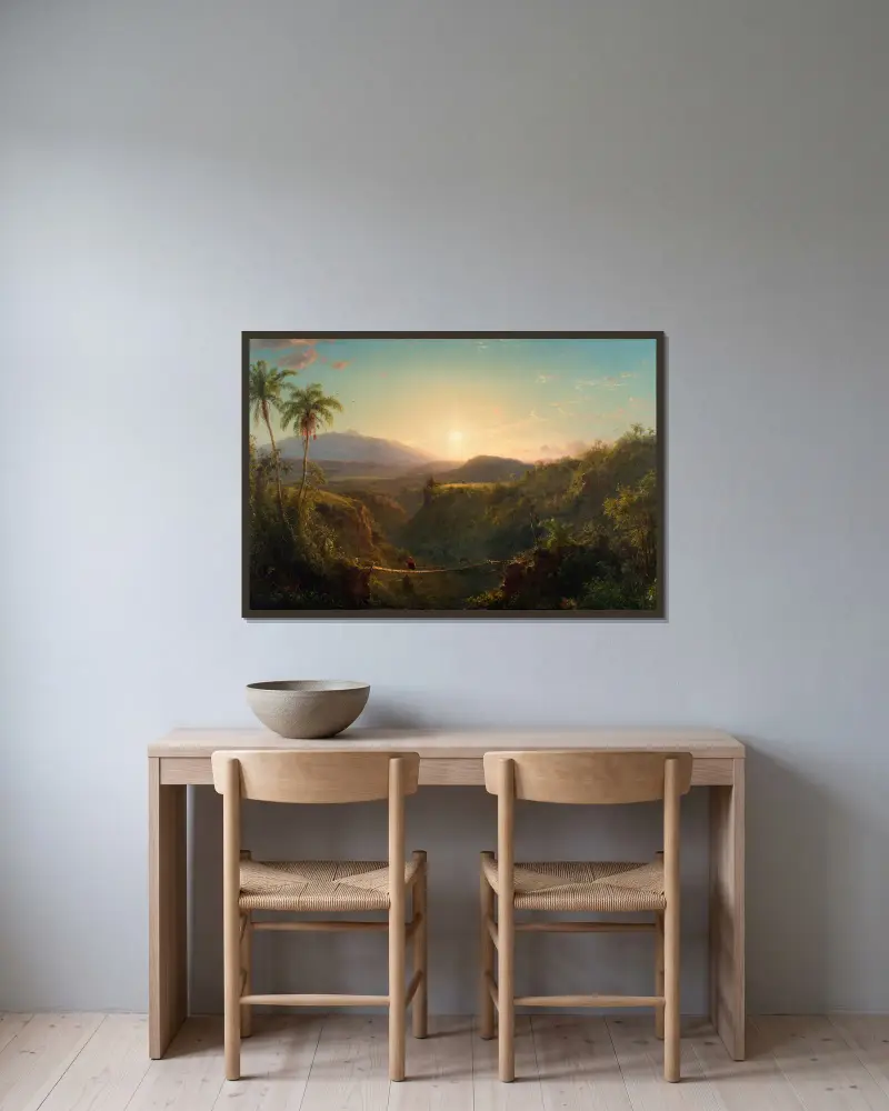 Pichincha, Frederic Edwin Church v rámu na stěně