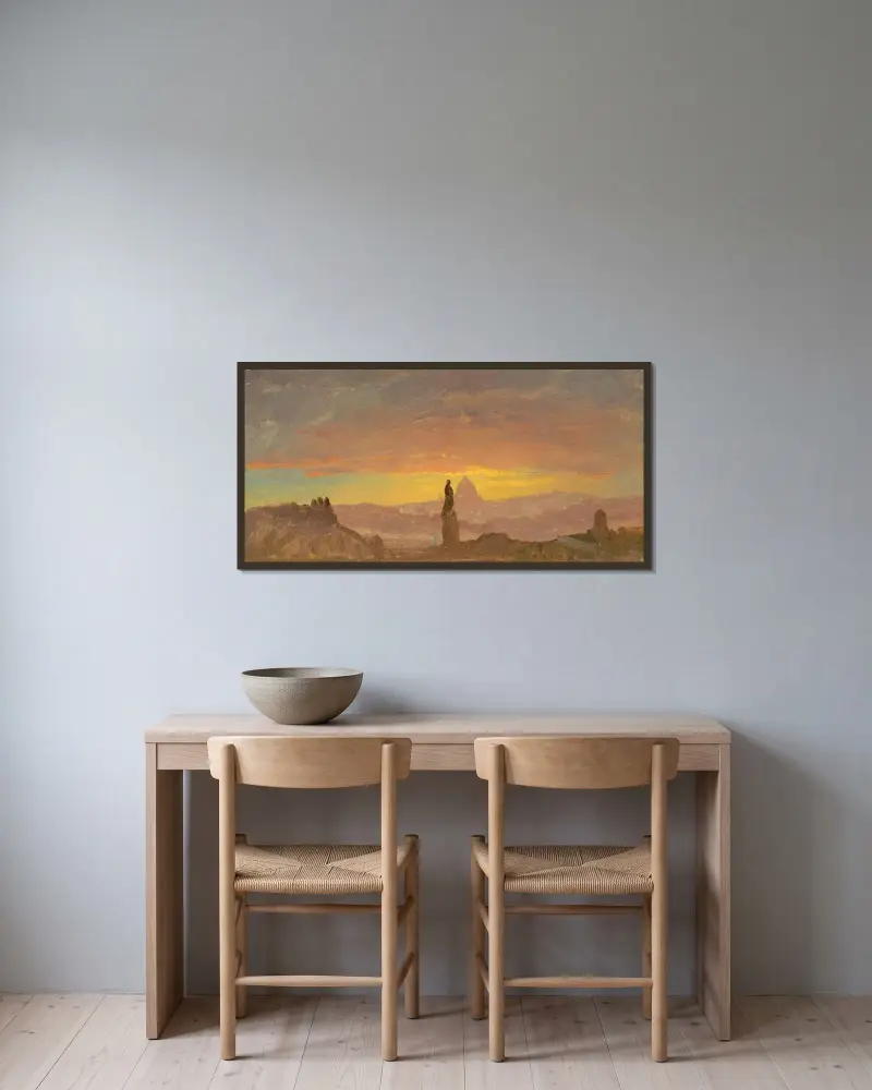 St. Peter's, Rom av Frederic Edwin Church inramad på en vägg