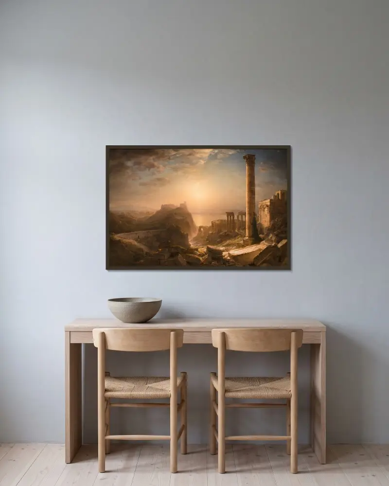 Syrien vid havet av Frederic Edwin Church inramad på en vägg