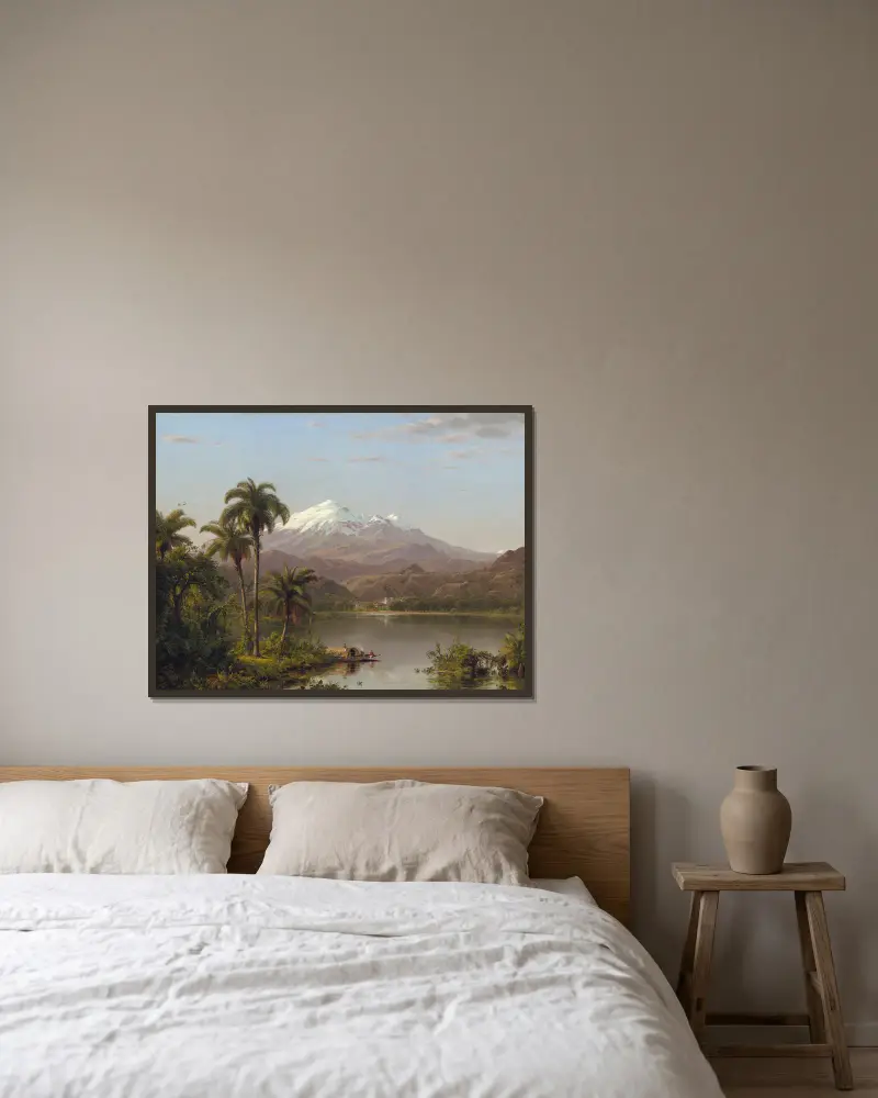 Tamaca-Palmen von Frederic Edwin Church gerahmt an einer Wand