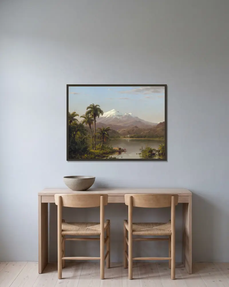 Tamaca-Palmen von Frederic Edwin Church gerahmt an einer Wand