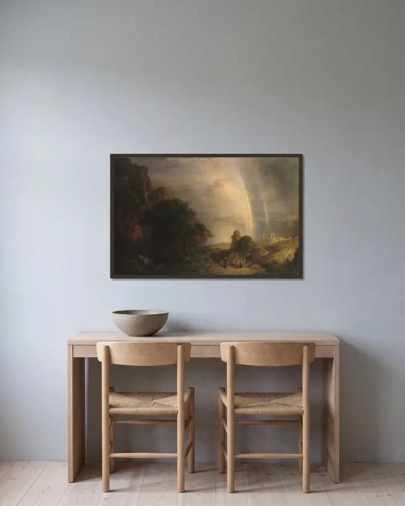 Egeiska havet av Frederic Edwin Church inramad på en vägg