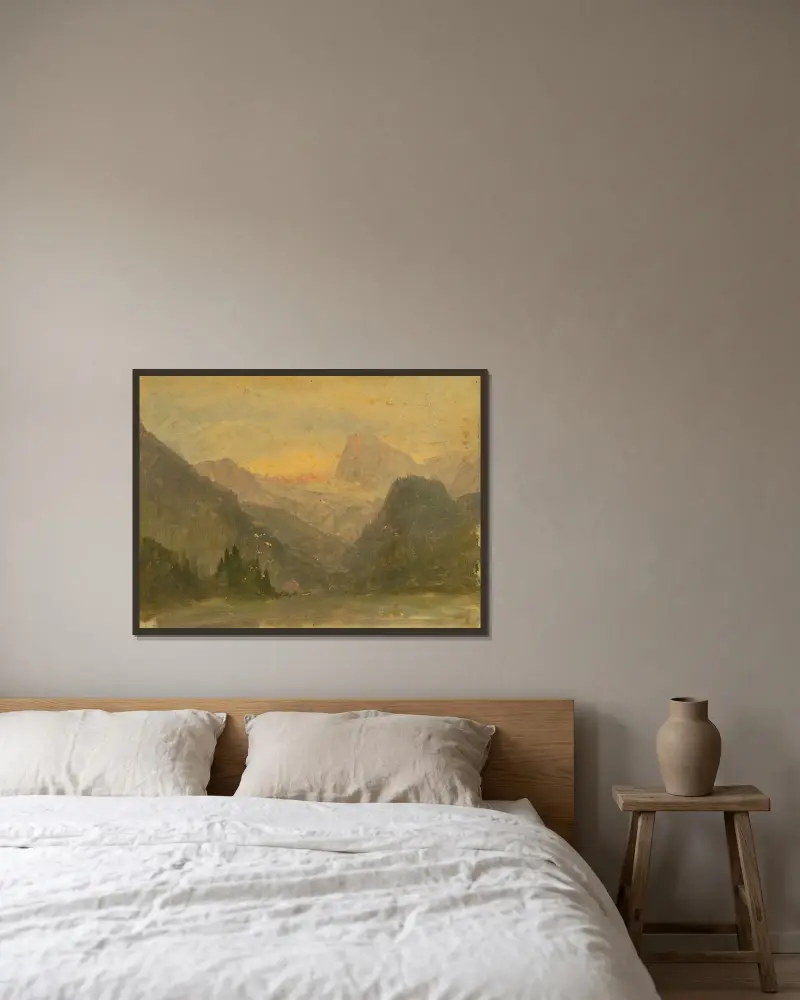 Watzmann, nära Berchtesgaden av Frederic Edwin Church inramad på en vägg