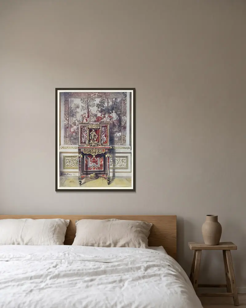 Bröllopskrin. Boulle. Louvren, Paris. av Edwin Foley inramad på en vägg