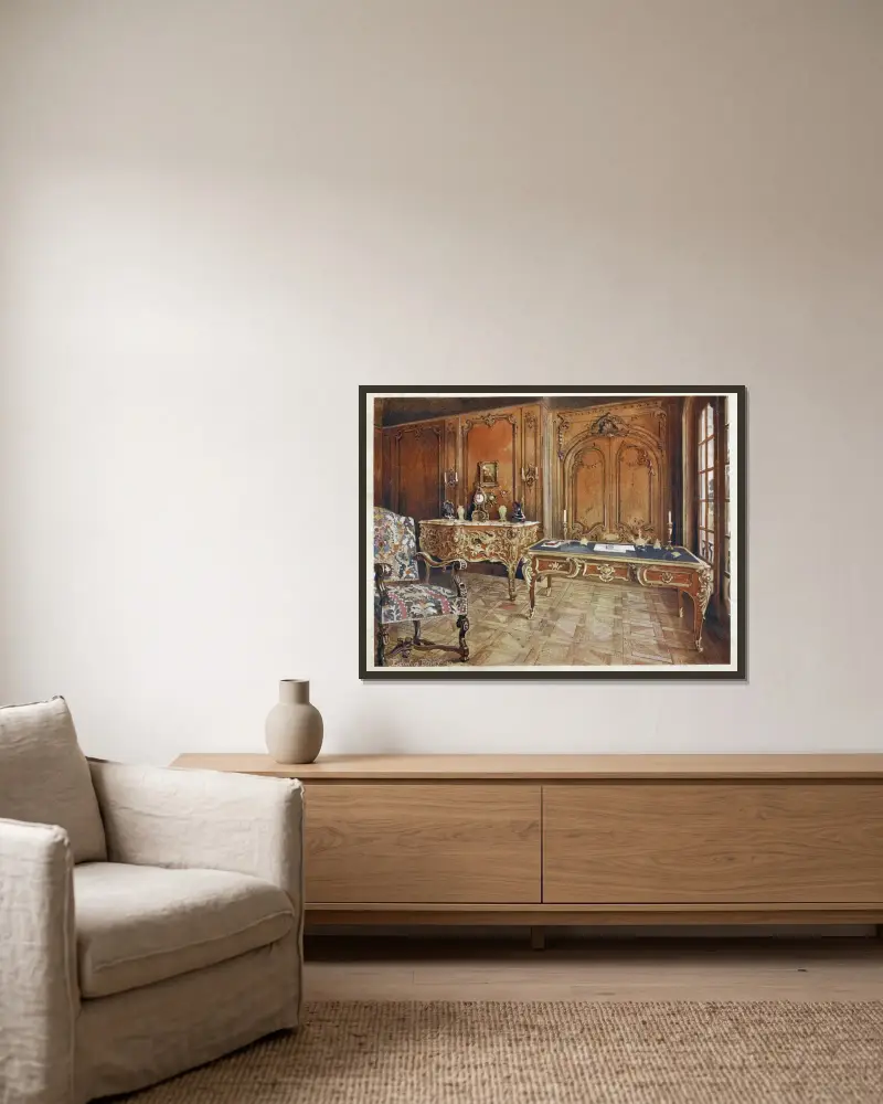 Panelled room; French. Style of the régence. av Edwin Foley inramad på en vägg