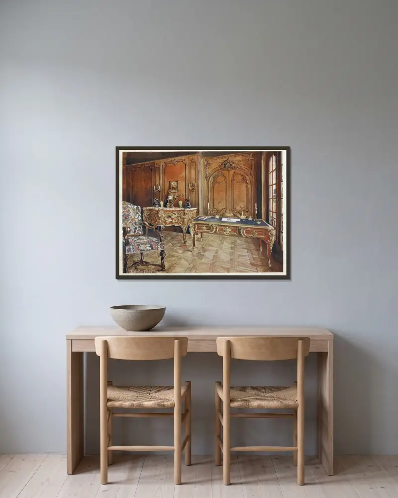 Panelled room; French. Style of the régence. av Edwin Foley inramad på en vägg