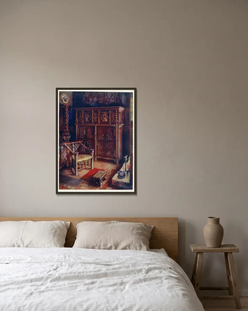 The ‘king’s room,’ Oxburgh Hall, Norfolk av Edwin Foley inramad på en vägg