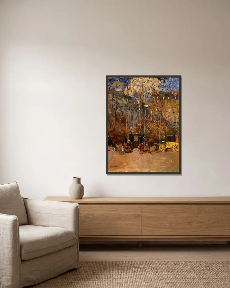 Cabs von Frank Edwin Scott gerahmt an einer Wand