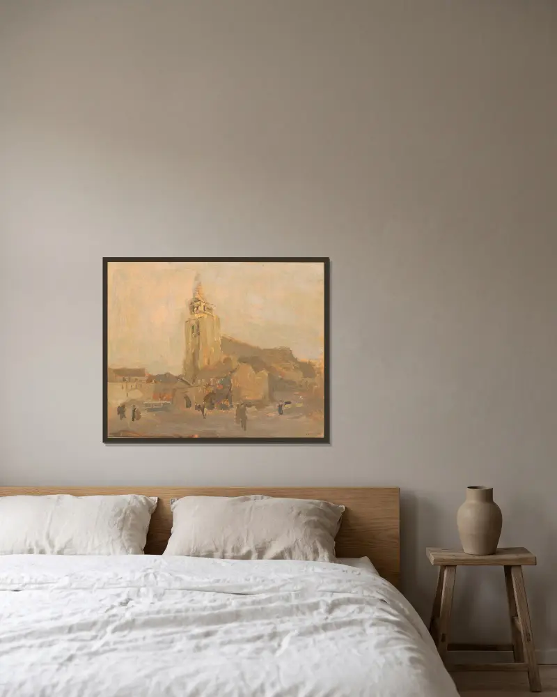 Eglise Saint Merry av Frank Edwin Scott inramad på en vägg