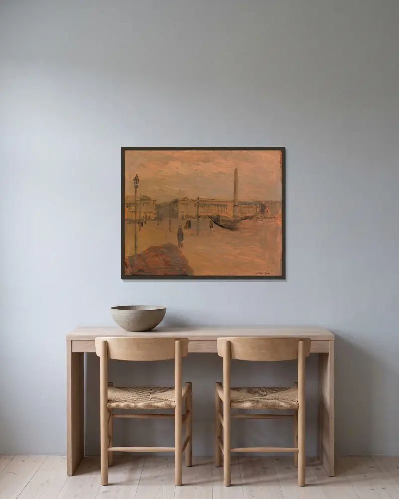 La Concorde von Frank Edwin Scott gerahmt an einer Wand