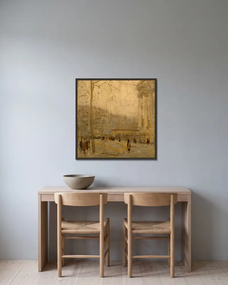 La Madeleine č. III, Frank Edwin Scott v rámu na stěně