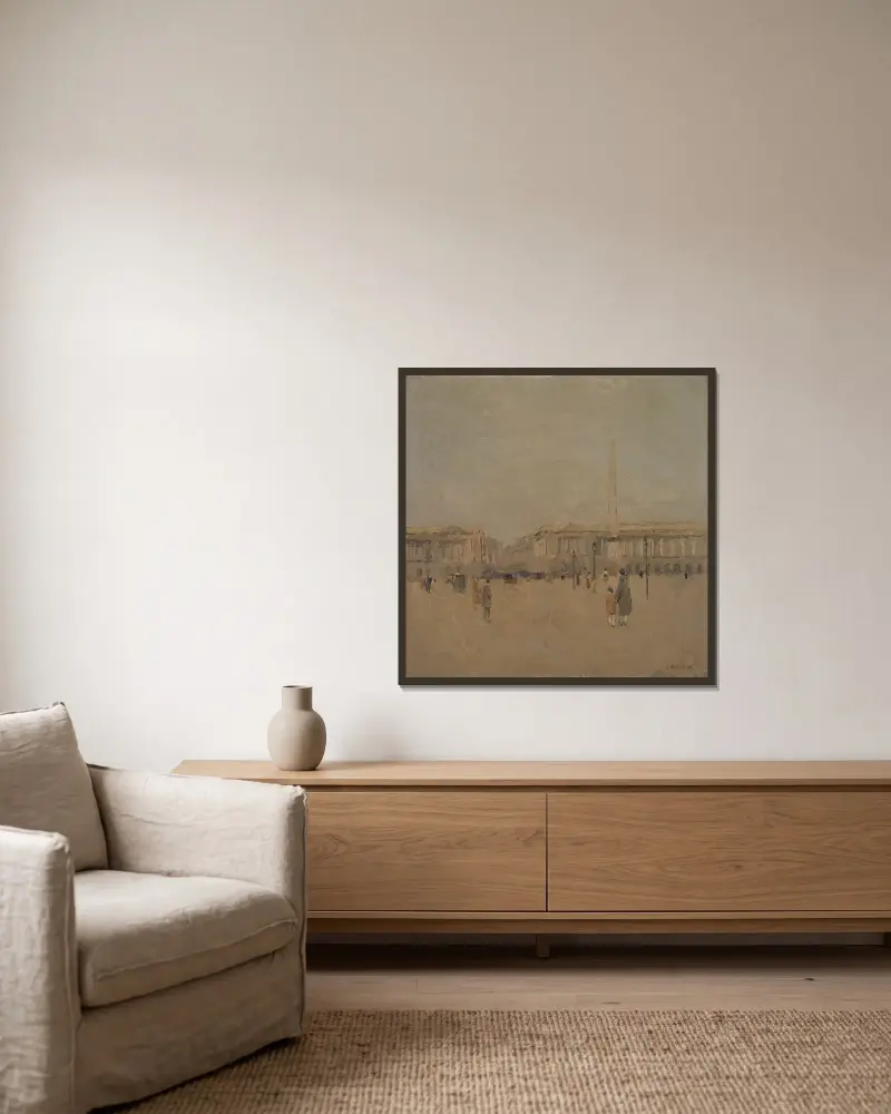 Place de la Concorde Nr. II von Frank Edwin Scott gerahmt an einer Wand