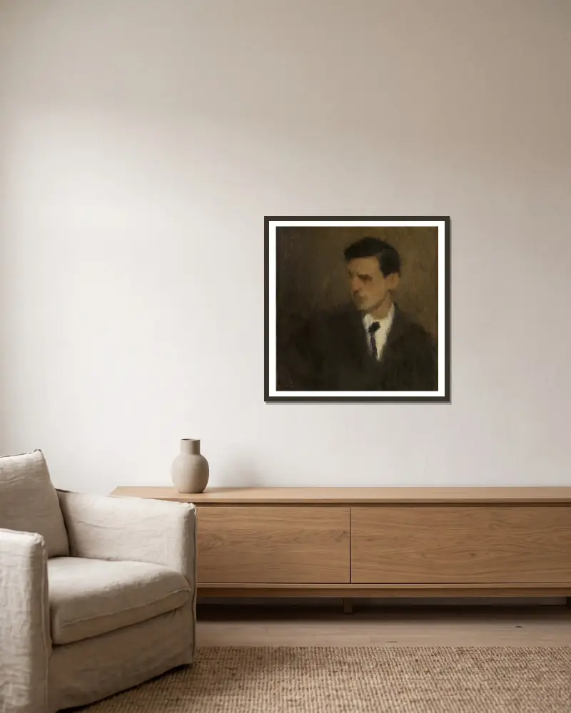 Portret młodego mężczyzny, Frank Edwin Scott w ramie na ścianie